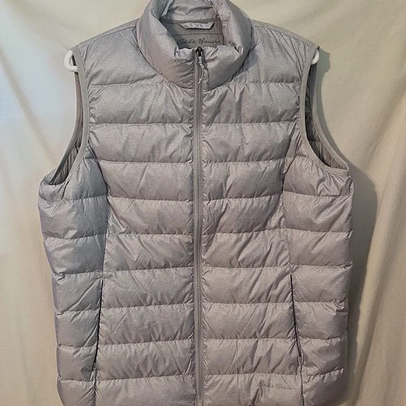 Eddie Bauer CirrusLite Down Vest Silver Gray XL Womens - Picture 1 of 7